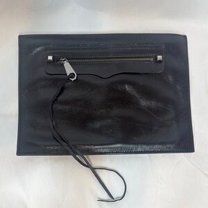 Rebecca Minkoff black leather clutch